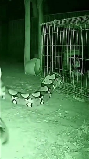 Giant python caught on camera