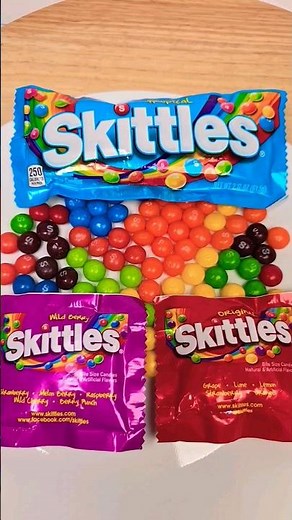 Skittles Original Fruity Candy, Wild Berry Candy, and Tropical Candy!