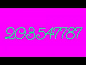 Colorful Numbers 1 to 1,000,000,000 Inspired by Voxi Denjay