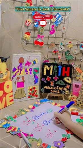 Easy Trick to Find Squares| Math Shortcut | Mental Math Magic #MathTrick #Learn#Shortd #MentalMath