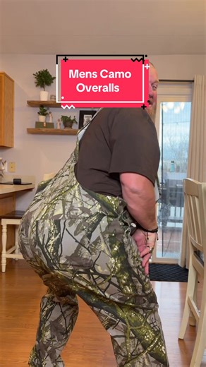 Men’s camo overalls. Fit great and cover up what you don’t wanna show. #men #man #overall #dad