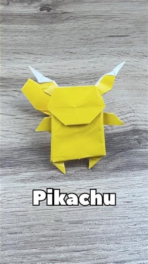 EASY ORIGAMI PIKACHU POKEMON TUTORIAL | DIY POKÉMON PIKACHU FROM PAPER STEP BY STEP EASY ORIGAMI