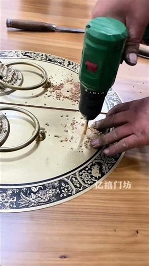 Handmade Brass Door Ornaments | Antique Solid Wood Door Craftsmanship #ubdoorindustry #viralvideo