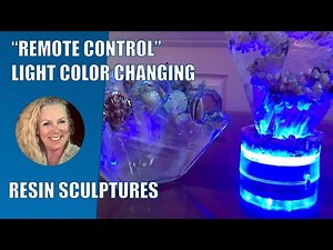 (118) REMOTE CONTROL LIGHT CHANGING RESIN SCULPTURES