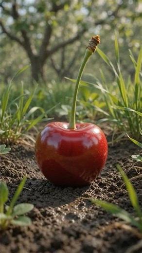 Realistic Cherry Growing Timelapse | 4K #fruit #farming #viral #agriculture #trending