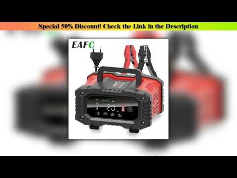 Review 12v/24v Fully Automatic Battery Charger 7-segment Smart Car Battery Charger Pulse Repair for