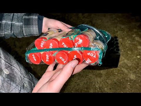 Lighting a Bag of Canister Shell Fireworks!