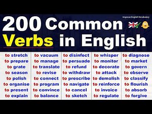 200 Common Verbs in English (To + Base Form) | Improve English Vocabulary