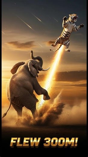 Elephant Launches Tiger 300m in the Most Extreme Wildlife Fight! 🐘🔥🐅