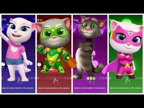 TALKING tom friends tiles hop edm Rush 🎶🎶 EPISODE 13#tileshop #talkingtom #coffindance