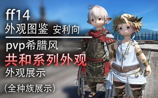 【ff14外观图鉴】pvp共和系列外观展示（全种族 染色）