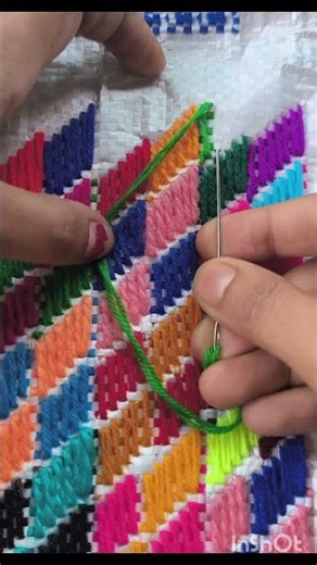 New woollen embroidery 🪡🪡 #embroidery #handbroidery #woolencraft #highlights