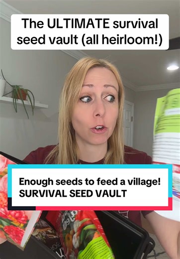 The sheer quantity of seeds in this survival seed vault is incredible and the seed packets come with this cool storage box as well! Gardeners Basics makes quality heirloom seeds from their farm in Utah and the variety and quantity in here is top notch. You have vegetable garden seeds, herb seeds and flower seeds. #seedvault #survivalseeds #preppers #heirloomseeds #preppersoftiktok #prepperessentials #prepper #growyourownfood #gardeners #gardening #homesteaders #seeds #springtok #tiktokshopcreato