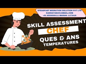 Most Commonly Asked Questions for a Skill Assessment Intw chef | Que&Ans | #immigration #youtube