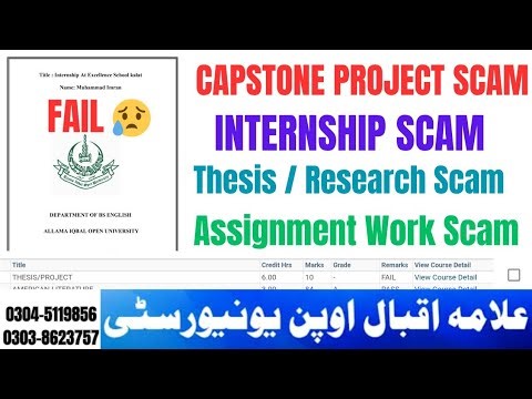 AIOU Internship Report, Capstone Project & Research Thesis Complete Guide 2026 | Students Result