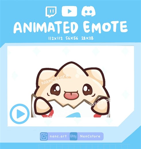 Adorable Togepi Pop-up Emotes for Twitch & Discord | Fun Animated Surprises! - Etsy