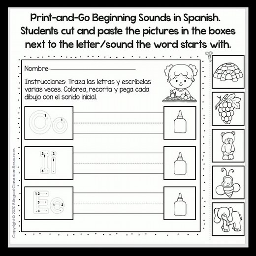 Here's a perfect resource to help you make learning beginning sounds so much fun! Click here to download your FREEBIE. https://www.bilingualclassroomresources.com/2020/11/7-fun-beginning-sounds-activities-to.html | Bilingual Classroom Resources | Facebook