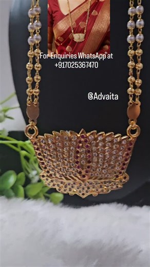 1.7K views · 71 reactions | Two Layer Pearl Manimala With Lotus Pendent [Lotus Pendent, Pearl Jewellery, Pearl chains, long chain, Layer chain , two layer chain ] | Advaita - Handcrafted Jewellery | Facebook