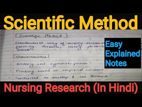 Notes Of Scientific Method And Steps Of Scientific Method in Nursing Research (Chapters 1st)