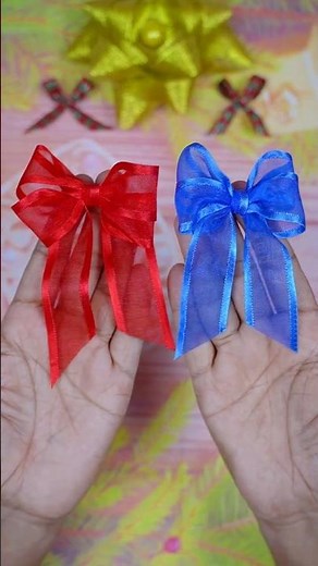 🎀 Easy Christmas Bow Making with Ribbon