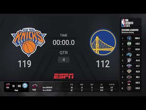 New York Knicks @ Golden State Warriors | NBA On ESPN Regular Season Live Scoreboard
