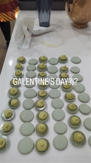 Dr. Lindsay| Performance & Pelvic Health Physical Therapist on Instagram: "✨ Meet our Galentine’s Day vendor: Amber ❤️ I had the chance to watch her process for making macarons. She sent me home with a box and strict instructions: “Let them sit for 24 hours.” (Apparently they get even better.) I didn't make it a block down the road before ripping that box open like a rabid raccoon 🦝 I did save a few for the next day — and yes, they were incredible. So it’s safe to say these macarons come highly