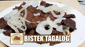 This is a Filipino style beef steak. Made from thinly sliced beef and marinated with soy sauce, calamansi juice, pepper and liquid seasoning. To see the written recipe, click the link below: https://www.panlasangpinoymeatrecipes.com/bistek-recipe-filipino-beef-steak.htm #BistekTagalog #BeefSteak | Panlasang Pinoy Meaty Recipes