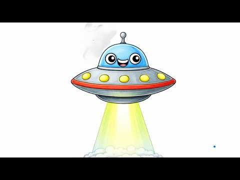 How to Draw a UFO 🛸 Alien Spaceship Drawing Step by Step