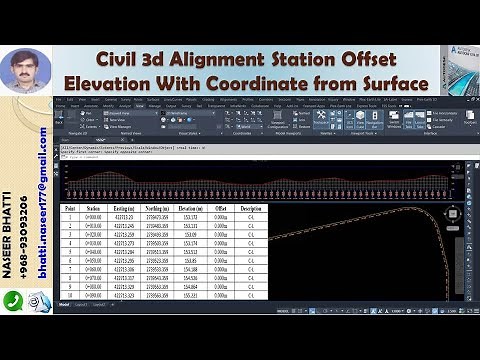 Civil 3d Alignment Station Offset Elevation Report With Coordinate from Surface