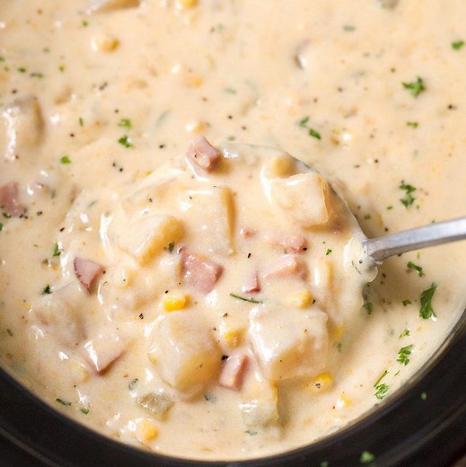 177K views · 268 reactions | Slow Cooker Cheesy Ham Chowder - rich, filling, and incredibly easy for a cozy weeknight dinner! Full Recipe ==> https://www.thechunkychef.com/slow-cooker-cheesy-ham-chowder/ | The Chunky Chef | Facebook
