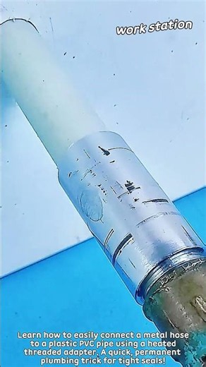 Genius Plumbing Trick: Connect Metal Hose to PVC Pipe #worker #process #plumbing #diy #lifehack