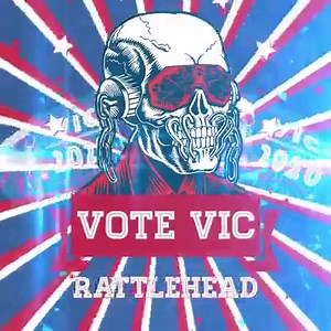 36K views · 246 shares | Vote Vic Rattlehead 2020 T-Shirt/Bumper Sticker/Flag bundle. 72 hours only! Pre-order now! usstore.megadeth.com/products/vote-vic-bundle | Megadeth | Facebook