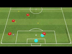 Overlap to cross & finish - simple football soccer training practice