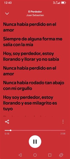 El Perdedor - Joan Sebastián #elperdedor #musica #videoconletra #spotify