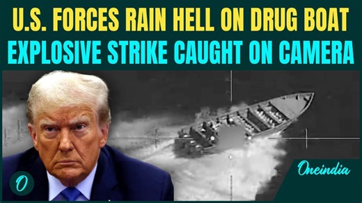 US breaking: US military strikes drug-trafficking vessel, 3 killed in stunning operation | WATCH