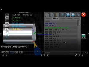 G73 Cycle | Example 01 | CNC PROGRAMME | CNC SIMULATION | Fanuc |
