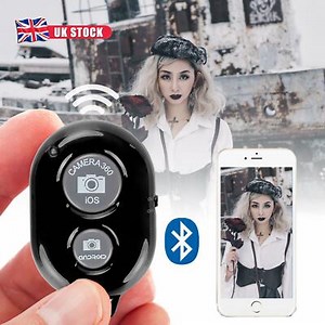 Bluetooth Remote Control Camera Selfie Shutter Stick for iphone Android UK Black | eBay UK