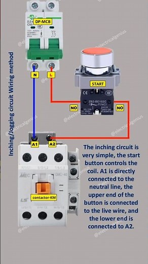 Inching/Jogging Circuit Diagram Explained in 15 Seconds #shorts