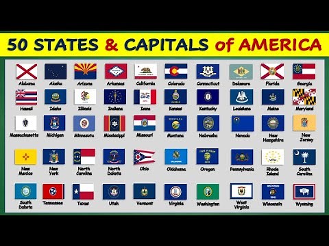 50 States and Capitals of America | USA