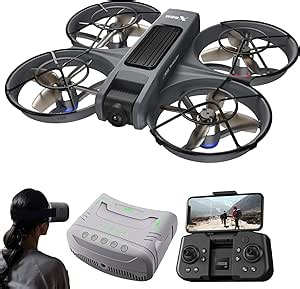 FPV Drone with Camera and VR Glasses, Brushless Motor Optical Flow Cool LED Lights Drones Dual Camera Switch RC Quadcopter 2 Batteries VR Drones for Beginners Adults X226 Drone