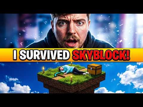 Can I Survive 100 Days in 3D Skyblock MrBeast new explain || mr beast chhanalnge