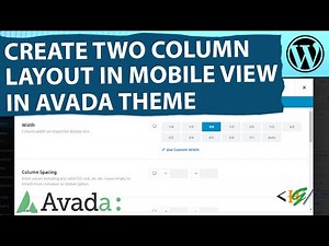 How to Create Two Column Layout in Mobile View in Avada Theme WordPress