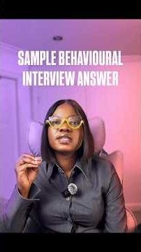 Use this behavioural interview answer sample in your next interview! #interviewanswers