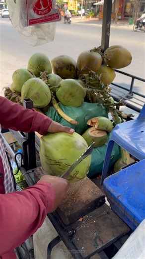 Refreshing Young Coconut in Cambodia