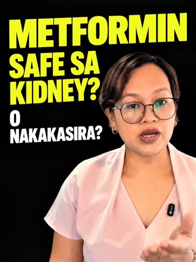 Nakakasira ba talaga ng kidney ang metformin? 💊 Hindi nephrotoxic ang metformin—pero bakit kailangan pa ring bantayan ang kidney function? Paliwanag natin. 👩‍⚕️ #Metformin #KidneyHealth #Diabetes #DiabetesPH #DocMomDiaries