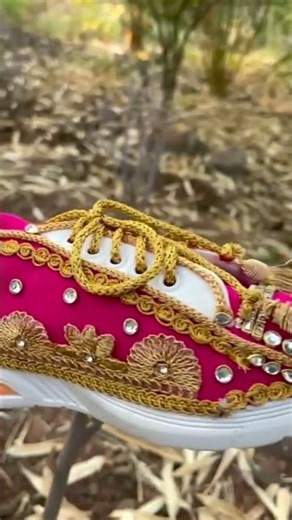 Pink Designer Bridal Sneakers #BridalSneakers #BridalStyle #ModernBride#customsneakers