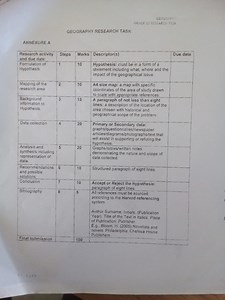Given the steps for a Grade 12 Geography Research Task:Formul... | Filo