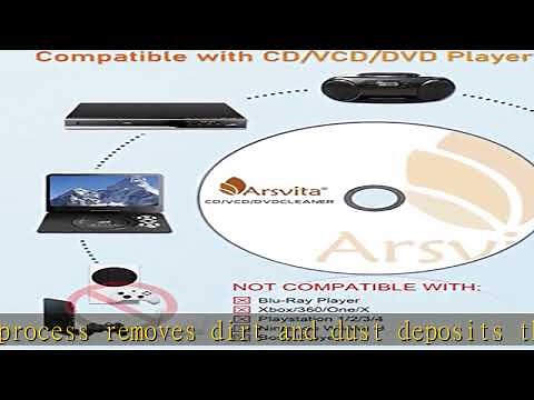 Arsvita CD Laser Lens Cleaner Disc Cleaning Set for CD/VCD/DVD Player, Not Compatible for Bose Play