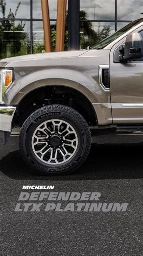 Built for heavy-duty trucks, the Michelin Defender LTX Platinum tire delivers luxury, comfort, and long-lasting performance. | Michelin | Facebook