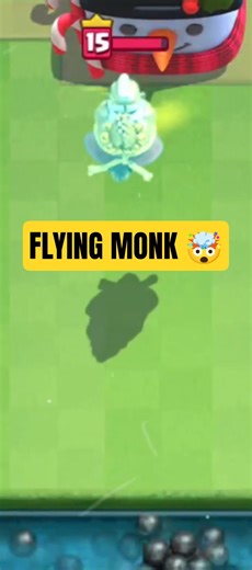 Giant send Monk FLYING 😳🔥 #clashroyale